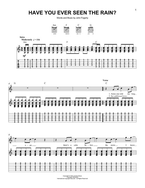 have you seen the rain chords|have you ever seen the rain chords guitar.